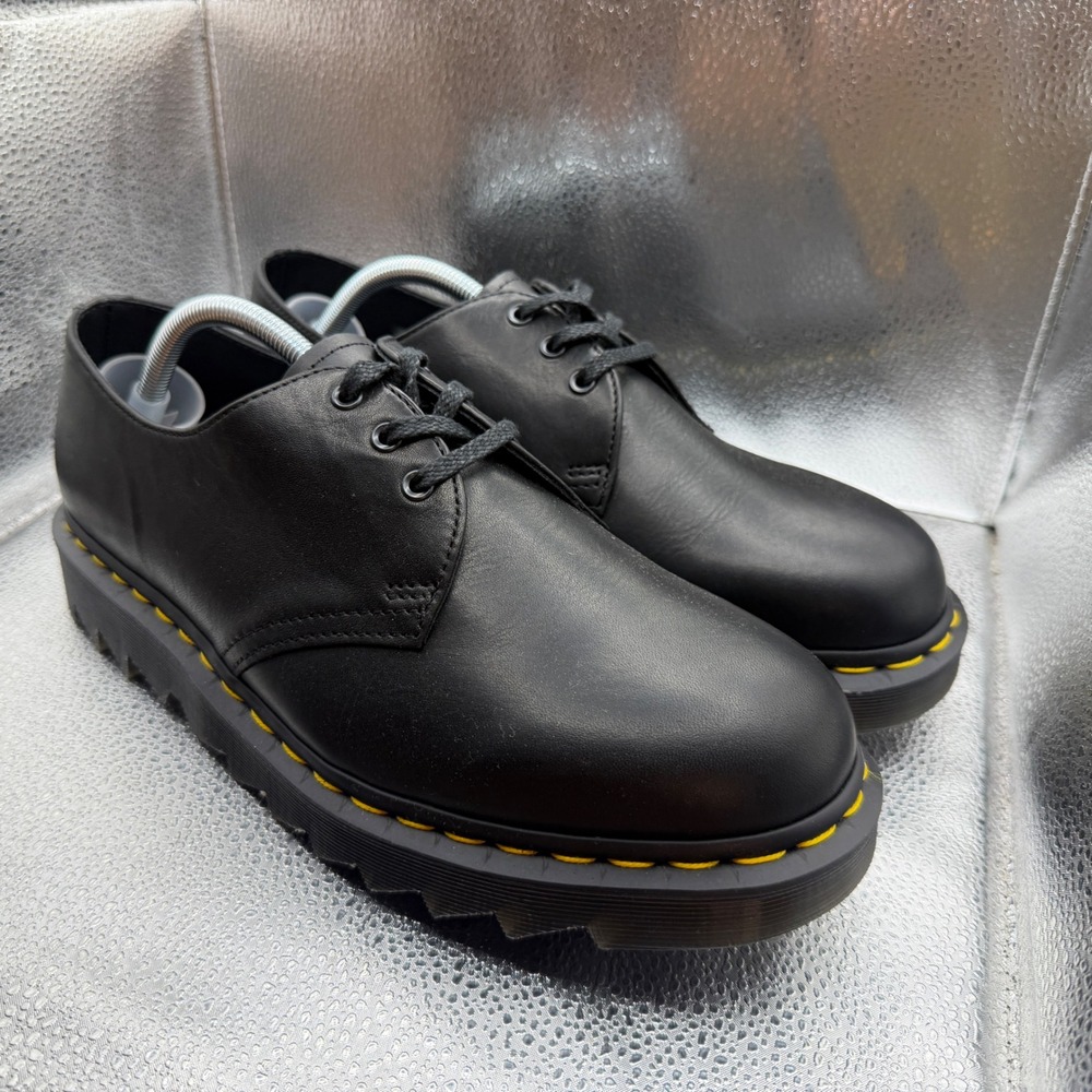 Size 11 Dr. Martens 1461 Ziggy Oxford Mens Black Excellent Leather Ripple Sole